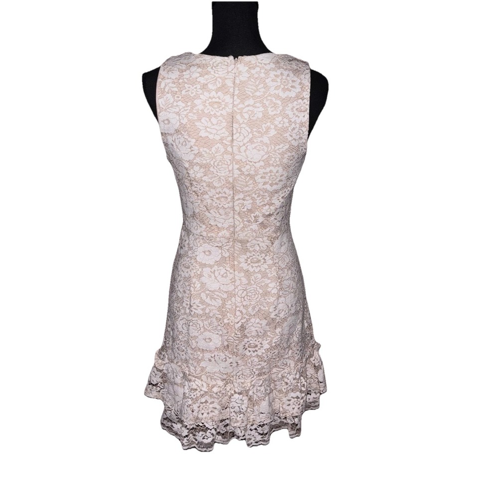 Altar'd State Beige Lace Over-Lay Fit Fairy  Dress Sz M - Picture 3 of 5